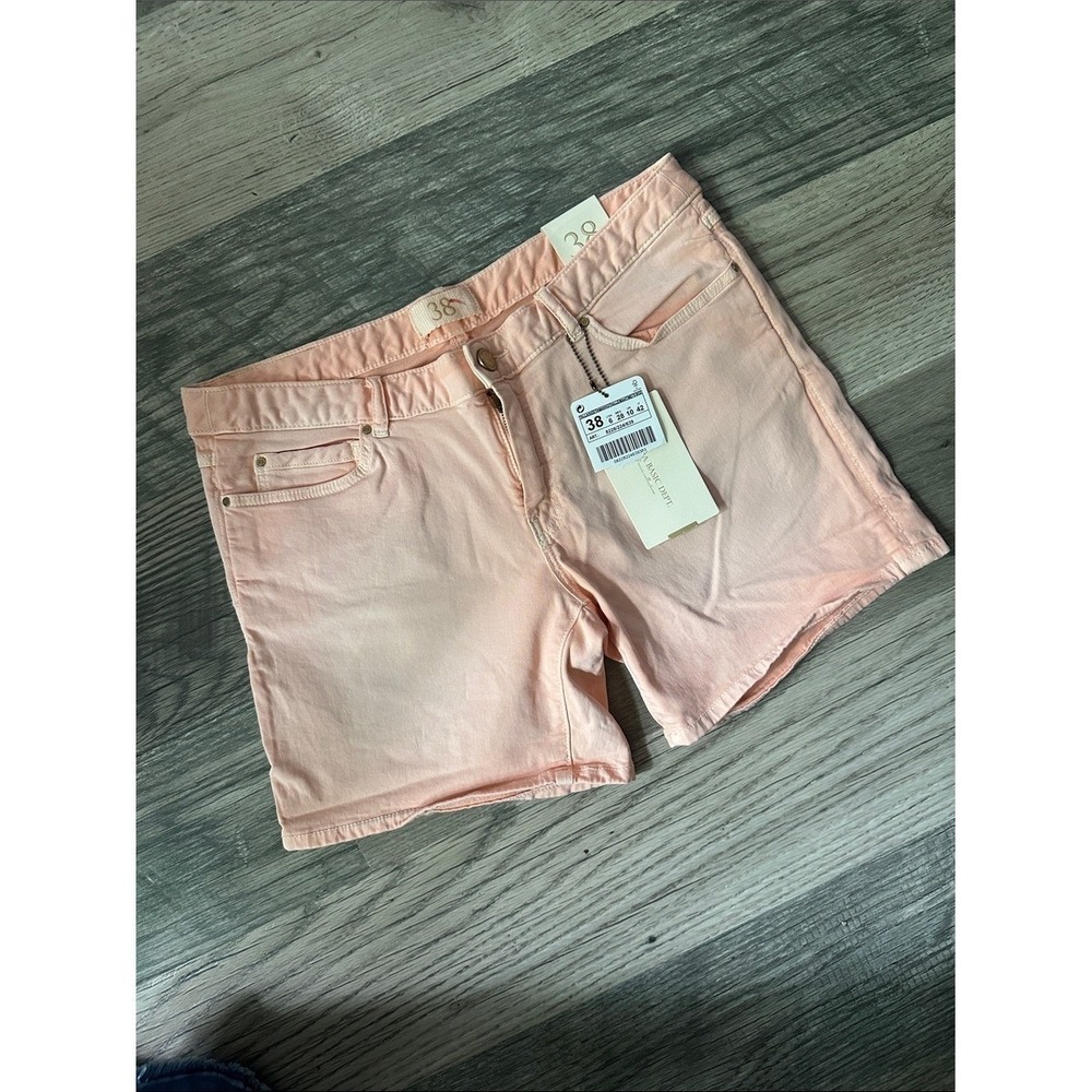 Zara NWT basic denim dept Shorts peach orange women's size 6